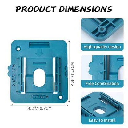 20 Pack Battery Holder for Makita 18V Battery Mount Wall Mount Dock Holder Fit for BL1860 BL1850 BL1840 BL1830 with 40 Screws