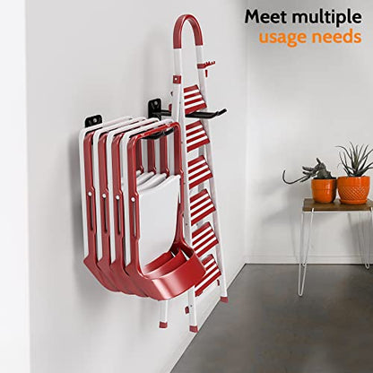 4Pcs Heavy Duty Storage Hooks, Alloy Steel, Wall Mount, 120lb Capacity, Garage Organization