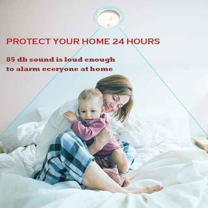 4 Pack Smoke Detector Fire Alarms 9V Battery Operated Photoelectric Sensor Smoke Alarms Easy to Install with Light Sound Warning, Test Button,9V Battery Included Fire Safety for Home Hotel(912-4)