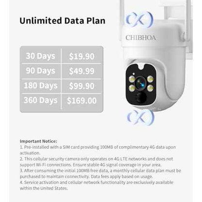 4G LTE Security Camera Outdoor, No WiFi Cellular Camera, Solar Camera Wireless with SIM Card & 32GB SD Card, 2K 4MP, PIR Motion Detection, Color Night Vision, 2-Way Talk, Siren, No Trespassing Sign