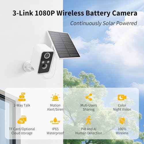 Security Cameras Wireless Outdoor 2 Pack, Wi-Fi Camera Outdoor Wireless for Home Security Outside, Motion Detection, Spotlight, Siren, Alexa Compatible, Only 2.4G Wi-Fi