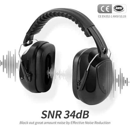 Noise Reduction Ear Muffs for Adult, 34dB Noise Cancelling Headphone for Shooting