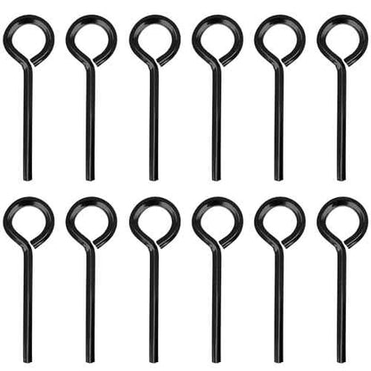 12pcs 5/32 inch Standard Hex Dogging Key with Full Loop, Black Solid Metal Allen Key Sets Wrench for Keychain Push Bar Panic Exit Device Key