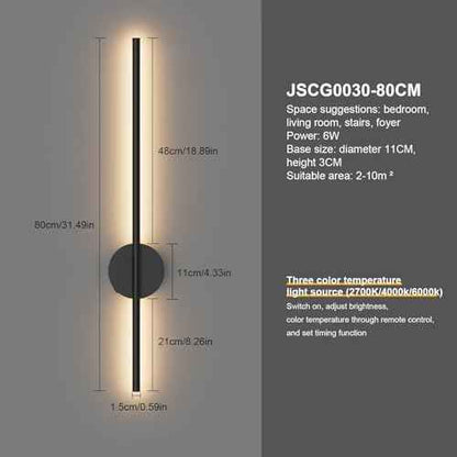 Battery Operated Black Wall Sconce , USB Rechargeable Wall Lights with Remote Control, 1 Pack Dimmable LED Wall Lamp Indoor, 360¡Æ Rotation Wireless Lights for Living Room Bedroom Hallway, 31.5 inch