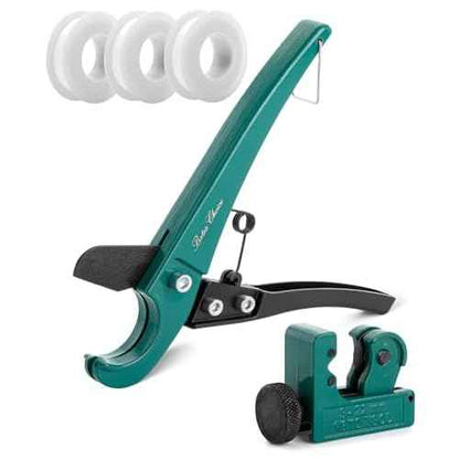 Bates- PEX Pipe Cutter, Cuts up to 1-1/4", Tube Cutter 1/8"-7/8", PTFE Seal Tapes, PEX Tools, Rubber Hose Cutter Tool, PEX Cutter Tool, PEX Cutters, Plastic Pipe Cutter, Pipe Cutters Plumbing