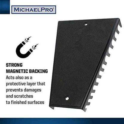 MichaelPro Magnetic Wrench Organizer for Tool Drawer, 12-Piece Metal Wrench Holder, Fits SAE and Metric Wrenches, Up to SAE 1 1/16'' and Metric 24mm, Easy Magnetic Wall Mount - MP014031