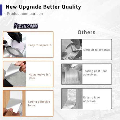 PowerScale Aluminum,Tape 2 inch x (66 Feet 22YD) 3.9 Mil,High Temperature Aluminum Foil Tape,Duct Tape for HVAC, Metal Repair, Cold Air Ductwork,Sealing,Patching,Reflective Foil Tape, Silver