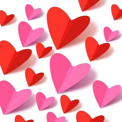 60 Pcs Valentines Day Wall Decorations - 3D Heart Stickers, Waterproof Wall Decals for Home, Bedroom, Wedding, Anniversary, Party, Office, and School Decor