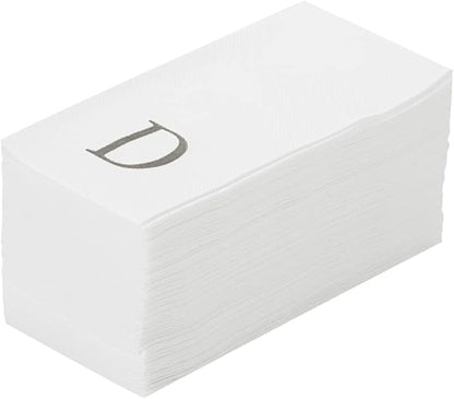 Luxenap 15.8 X 7.9 Inch Linen-Feel Guest Towels, 50 Lettered Hand Towels