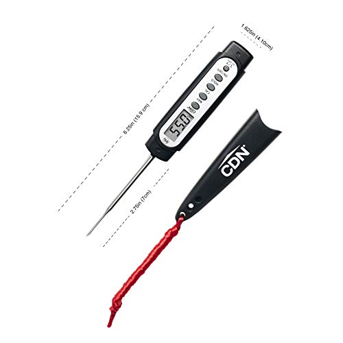 CDN Digital Thermometer | NSF Certified | ProAccurate® | 5" Stem with Protective Sheath | For Meat, Poultry, Candy | Easy One-Button Operation | DT392