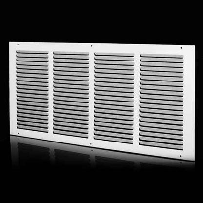 24x10 Return Air Grille (Duct Opening Size), Air Return Vent Cover, AC Vent Cover, Cold Air Return Vent Cover, Flat Return Air Grilles, Outer Dimensions:25.75"W x 11.75"H (24"Wx10"H, Duct Opening)