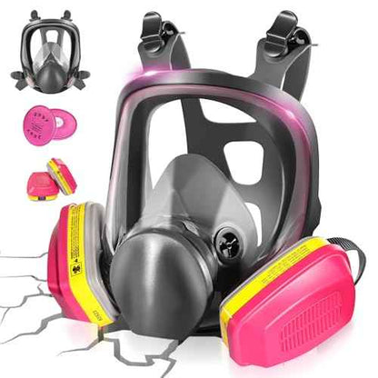 Respirator Gas Mask, Reusable Respirator Mask for Chemicals, Painting, Organic Vapors