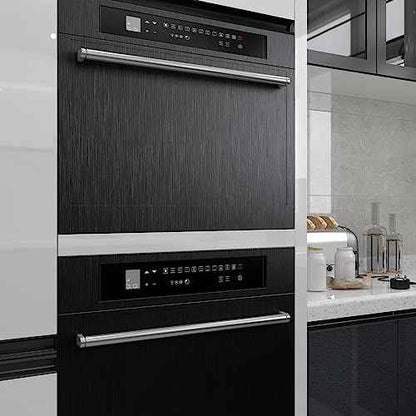 Livelynine Brushed Black Peel and Stick Wallpaper Stainless Steel Contact Paper for Appliances Dishwasher Refrigerator Door Covers Fridge Vinyl Wrap Waterproof Kitchen Counter Top Cover 15.8x78.8