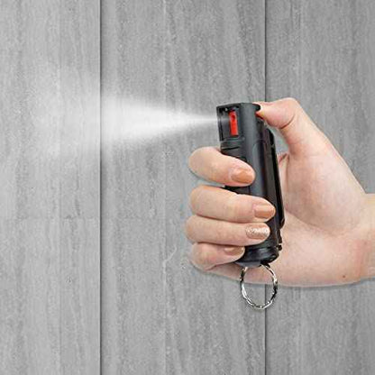 Pepper Spray, 32 Bursts 2.0% MC Defense Spray Belt Clip Holder. Pepper Spray Keychain for Women Self Defense. Tear Gas with Quick Release for Easy Access Finger Grip 7 Packs