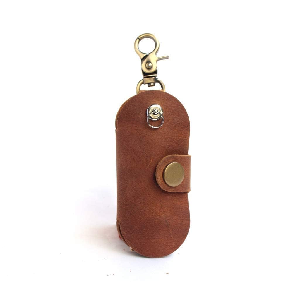 Upgraded Version of Simple Multifunctional Leather Key Organizer Door Key Car Key Case Handcrafted Key Holder with Keyring