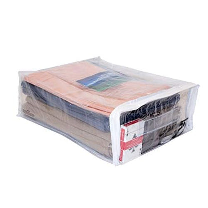 10-Pack Clear Vinyl Zippered Storage Bags 12 x 15 x 5 Inch