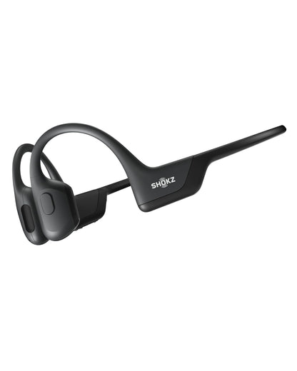 SHOKZ OpenRun Pro-Bone Conduction Headphones, Open-Ear Bluetooth Wireless Sport Headphones for Running and Workout, Sweat Resistant, Long Battery Life, Premium Deep Bass, Mic，with Hair Band, Black