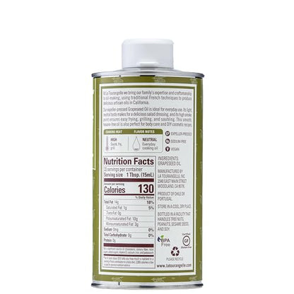 La Tourangelle, Organic Canola Oil, Expeller-Pressed Non-GMO Canola Seeds, Pesticide and Chemical Free, High Heat Neutral Cooking Oil, 16.9 Fl Oz