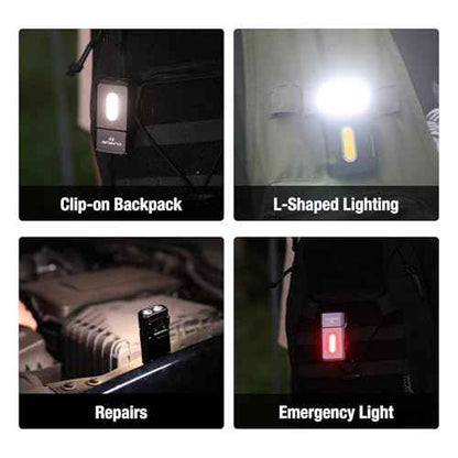 Klarus E8 180¡Æ Swivel Head & Triple-Light Pocket Flashlight - 1000 Lumens, Rechargeable, IPX6 Waterproof, Magnet, Clip (EDC)