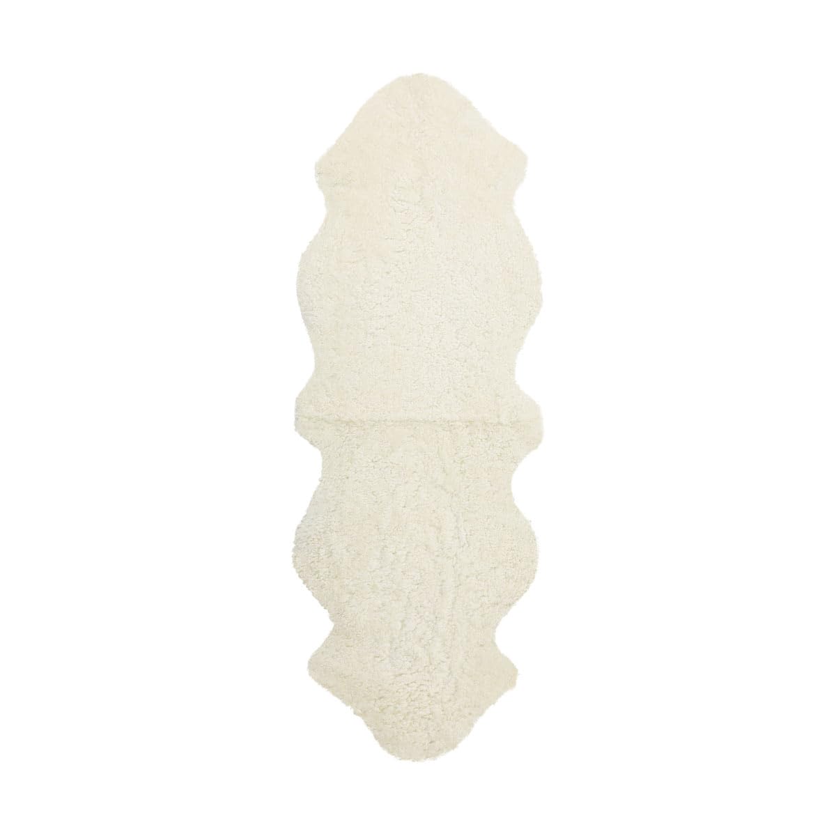 Nordic Sheep Real Sheepskin Rug 2x6 ft | Sheepskin Rugs for Living Room and Sofa | Large Bedside Rugs for Bedrooms is Breathable & Heat-regulating | Fluffy Rug in Color White