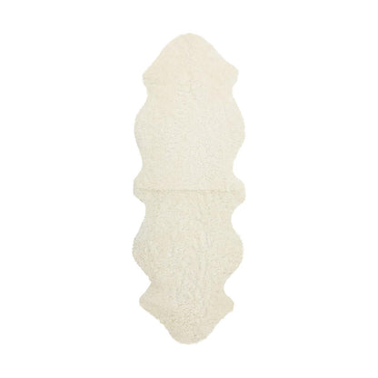 Nordic Sheep Real Sheepskin Rug 2x6 ft | Sheepskin Rugs for Living Room and Sofa | Large Bedside Rugs for Bedrooms is Breathable & Heat-regulating | Fluffy Rug in Color White
