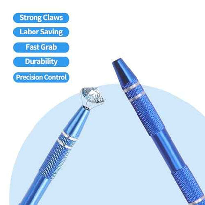Jeweler¡¯s Pick Up Tool Set ? 4 Claw Sprinkle Pen, Piercing Ball Grabber Tool, Diamond Claw Tweezers (4pcs Stainless Steel for Jewelry, Nails, Craft, Cake Sprinkles, DIY Repair)