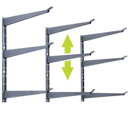 Heavy Duty Lumber Storage Rack by Delta Cycle, Holds Up to 720 lbs - 3-Tier Wide Wood Storage Rack with Fully Adjustable Arms - Steel Construction Storage Solution for Garage, Basement & Pantry