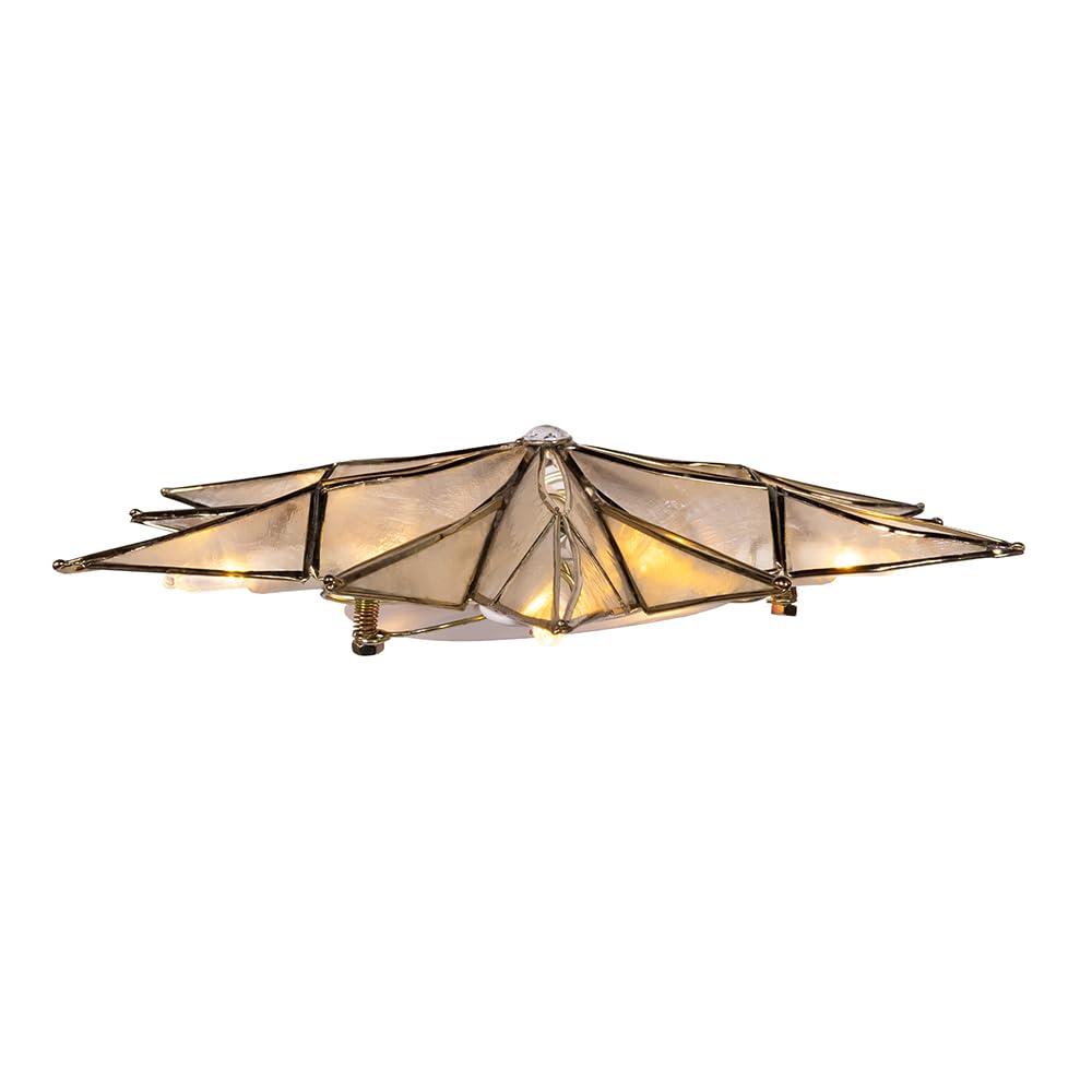 Kurt Adler 10 Light LED 12POINT Capiz Star + Gem Center Treetop