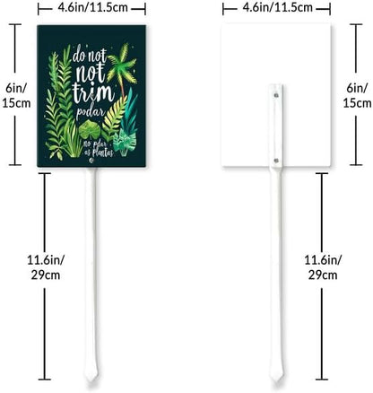 Uptell Do Not Trim No Podar As Plantas Yard Signs with Stakes Aluminum Sign for House/Front Door and Business Outdoor Decoration 7x8.8 Inch