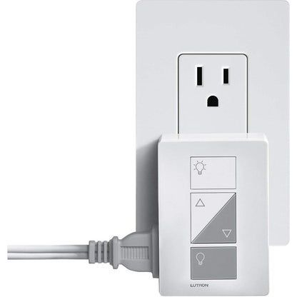 Lutron Caseta Plug-In Smart Lamp Dimmer Switch (Lutron Hub Required), Smart Light Switch Dimmer for Floor & Table Lamps, LED Lights, White (PD-3PCL-WH)