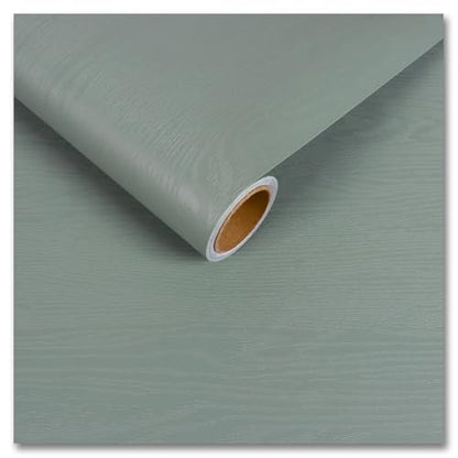 CRE8TIVE Seafoam Pale Green Wood Wallpaper Peel and Stick Textured Wood Contact Paper for Countertops Waterproof 12"x80" Self Adhesive Wood Look Vinyl Wrap for Bedroom Bathroom Cabinets Desks Tables