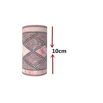 Simplemuji 3D Self Adhesive Pink Diamond Lattice Pattern Waterproof Wallpaper Border Peel and Stick for Bathroom Kitchen Counter Top Tiles Sticker,4 Inch by 16.5 Feet