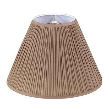 Aspen Creative 33171, Mushroom Pleated Traditional Sienna Brown Spider Lamp Shade, 6-1/2" Top x 15" Bottom x 11" Slant