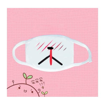 6 Pack Mouth Mask, Unisex Cotton Super Cute Fashion Face Mask Anti-Dust White for Boys and Girls