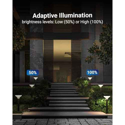 Sunco 6 Pack Round Solar Pathway Lights Outdoor, Super Bright 120 LM, 2CCT 2700K/4000K, Dimmable Path Lights for Garden, Backyard, Walkway, Driveway