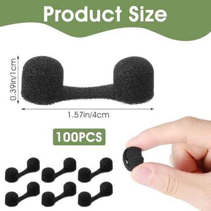 100PCS Sponge Nose Filters, Disposable Nose Plugs Bulk Sponge Nostril Filters for Dust, Spray Tanning, Welding (Black)