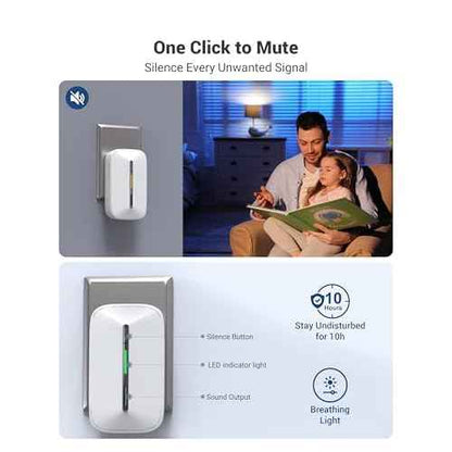 Ecoey Carbon Monoxide Detectors Plug-in with Advanced Electrochemical Sensor 10 Year Carbon Monoxide Detector Foldable Plug with Battery Backup CO Detector for Home and Kitchen FJ146A, 2Packs