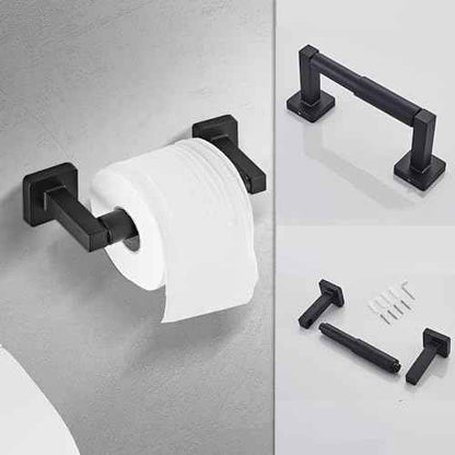Matte Black Bathroom Hardware Set 8 Pieces,Towel Bar Set Stainless Steel Wall Mounted, Includes 23.6In Hand Towel Bar, Towel Ring, Robe Towel Hooks,Toilet Paper Holder, Bathroom Towel Rack Set