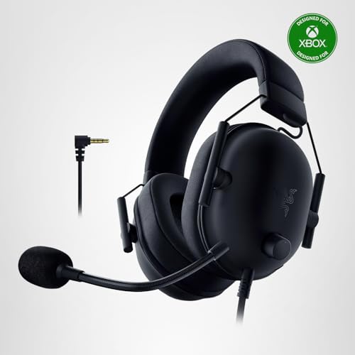 Razer BlackShark V2 X Xbox Gaming Headset: 50mm Drivers - Cardioid Mic - Lightweight - Comfortable, Noise Isolating Earcups - for Xbox Series X, Series S, PS5, PC, Switch via 3.5mm Audio Jack - Black