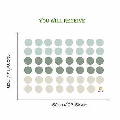 Gray Light Green Light Brown Polka Dot Wall Stickers, sacinora DIY Circle Wall Decals Removable Vinyl Peel and Stick for Kids Closet Refrigerator Living Room Bedroom Children's Room Sofa TV Background