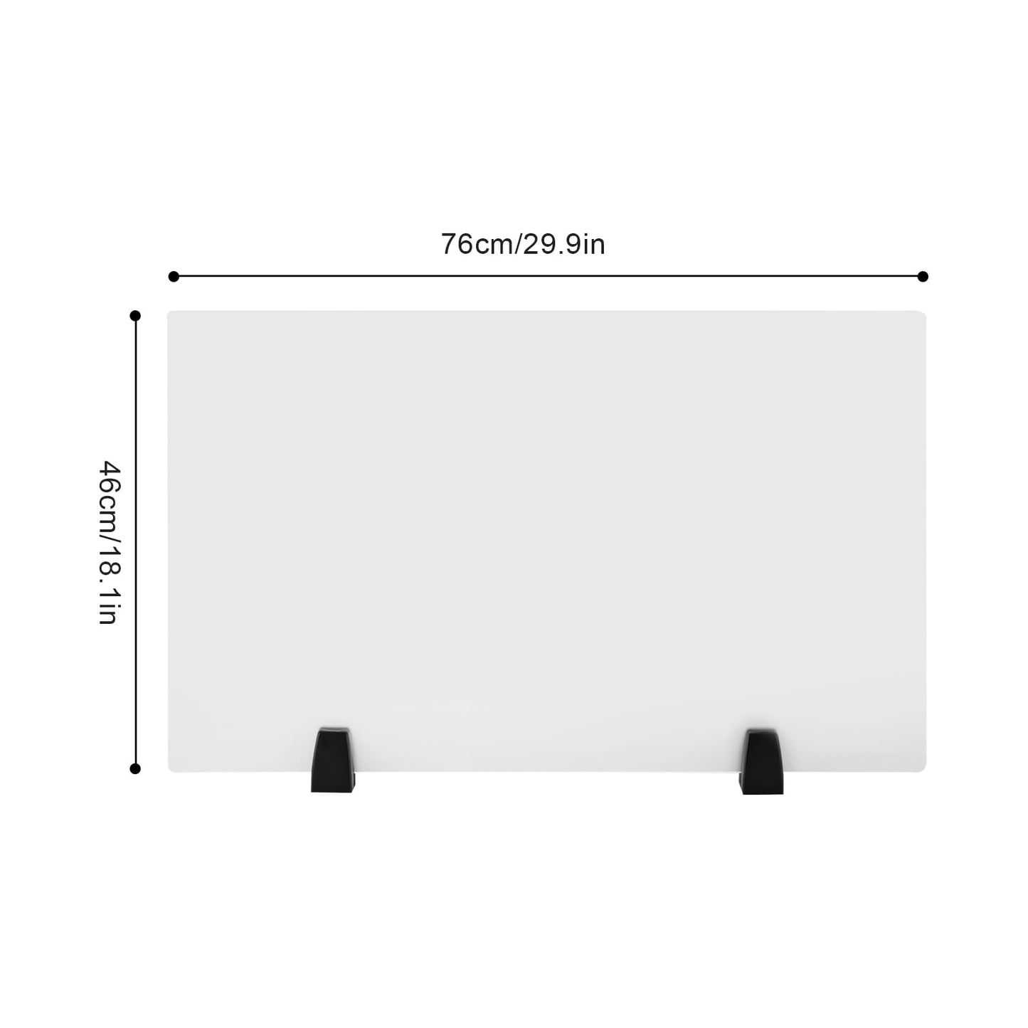 CUBELLIN 2Pcs Desk Privacy Panels 30 x 18inch Desk Partition Acrylic Desk Dividers Clamp-On Privacy Divider on Desk Partition Home, Classroom, Office Partitions