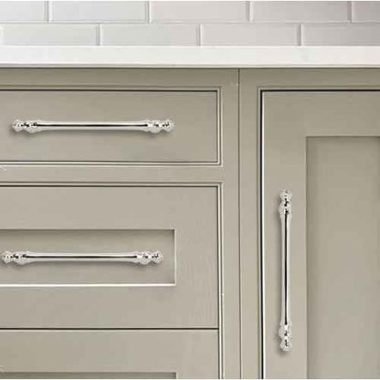 khtumeware 10 Pack 6-1/4 Inch(160mm) Polished Nickel Cabinet Pulls Drawer Pulls Kitchen Cabinet Hardware Zinc Pulls for Dresser Drawers.