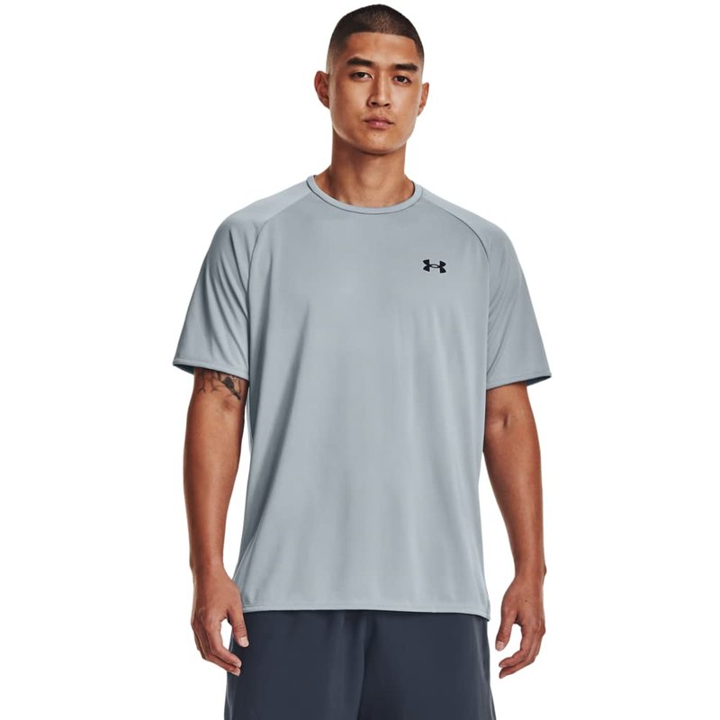 Under Armour Men's Tech 2.0 Short-Sleeve T-Shirt, (465) Harbor Blue / / Black, Large