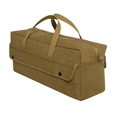 Rothco Canvas Jumbo Tool Bag With Brass Zipper, Coyote Brown