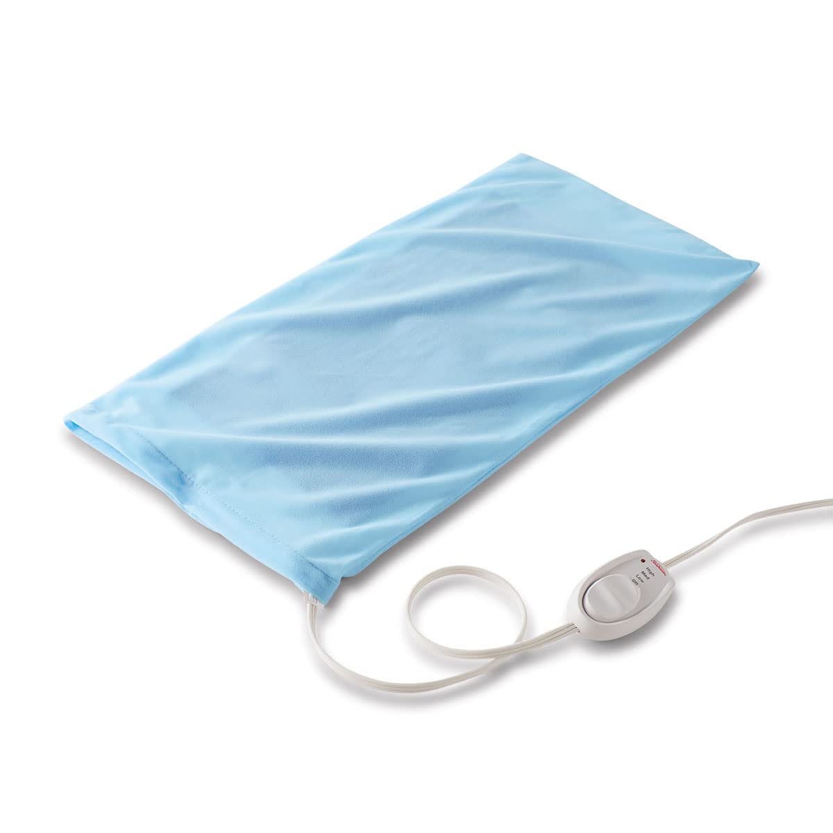 Sunbeam Standard Size Heating Pad, 12"x 15", For Back, Neck, Shoulder, and Period Cramp Pain Relief, 3 Heat Settings, Compact Storage Solution, Auto Shut-Off, Machine-Washable, Gifts For Mom & Wife, FSA/HSA Eligible, Grey