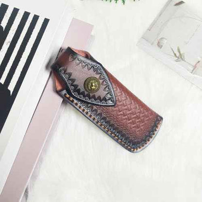 Folding Knife Sheath£¬2.3/6.3" Leather Pocket Knife Sheaths for Belt, Loop Portable Folding Knife Sheath for Camping Hunting Jungle Exploration