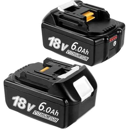 6.0Ah Battery Replace for Makita 18V BL1860B BL1860 BL1820 BL1830B BL1840B BL1850B Batteries Compatible with Original Makita 18 Volt Battery Tools and Chargers(2Pack High Capacity Batteries)
