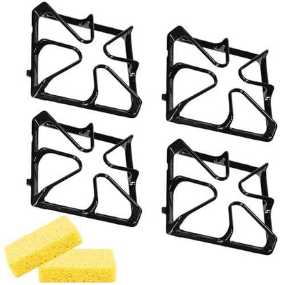 Upgraded WB31K10034 Burner Grates, Cast Iron Replacement Parts for GE Gas Stove Top, 8.54 X 8.54 inches Square Grates 4-Pack