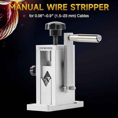 Manual Wire Stripper Machine with Adjustable Feed Hole, Portable Cable Wire Stripping Machine for 0.06"-0.09" Scrap Copper Wire Recycling, Copper Wire Stripper for Drill without Replacing Hole Plates