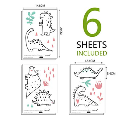 Wall Decals, Peel and Stick Stickers, Drawing Dinos